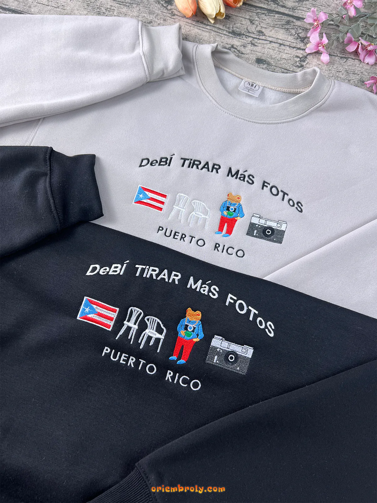 Puerto Rican pride embroidered sweater gift