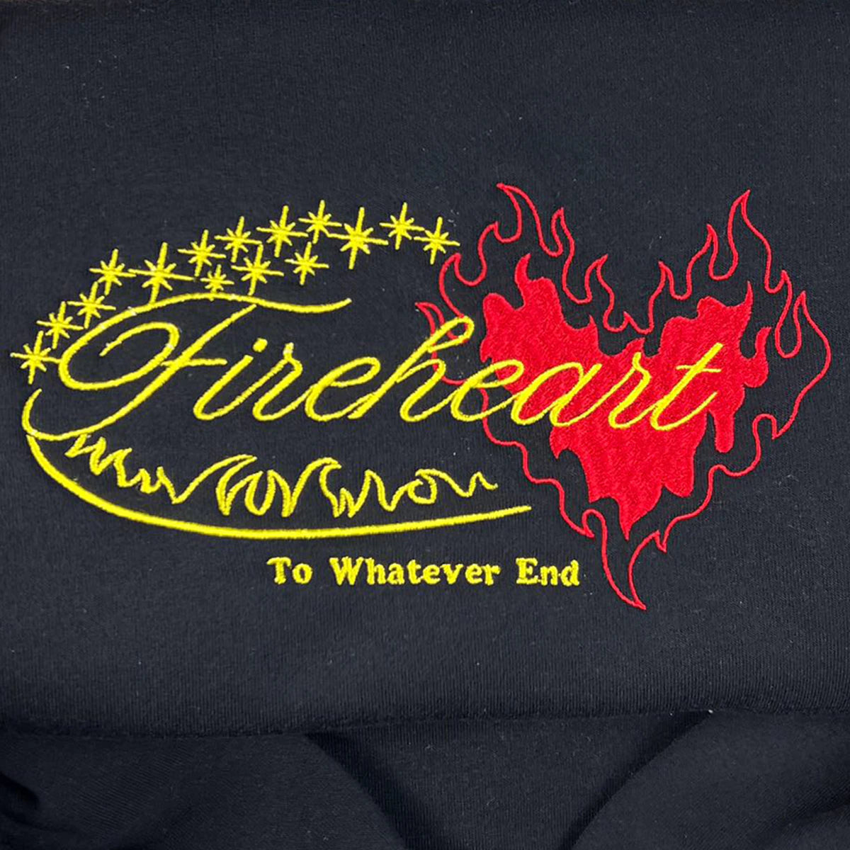 Fireheart SJM hoodie with embroidered quote from Throne of Glass book series