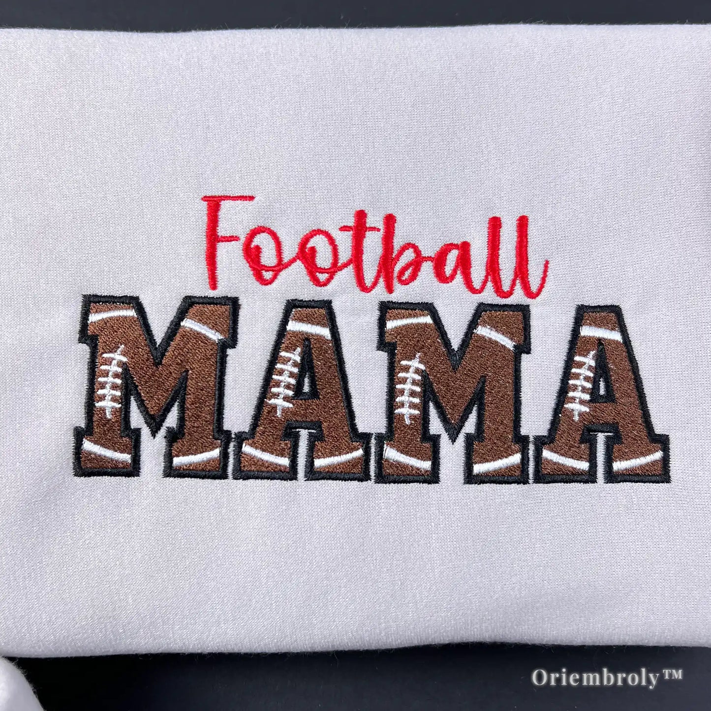 Close up "Mama" shirts featuring sports ball designs