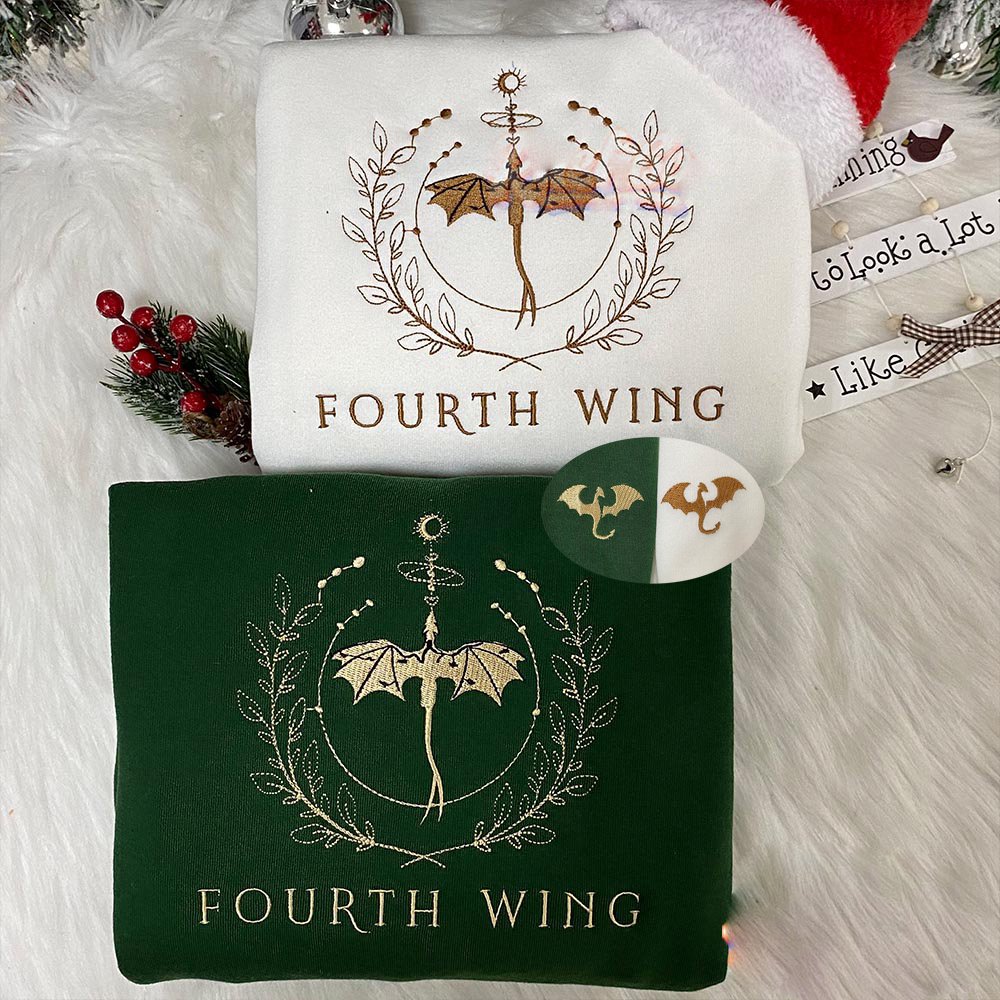 Fourth Wing embroidered dragon relic sweatshirt