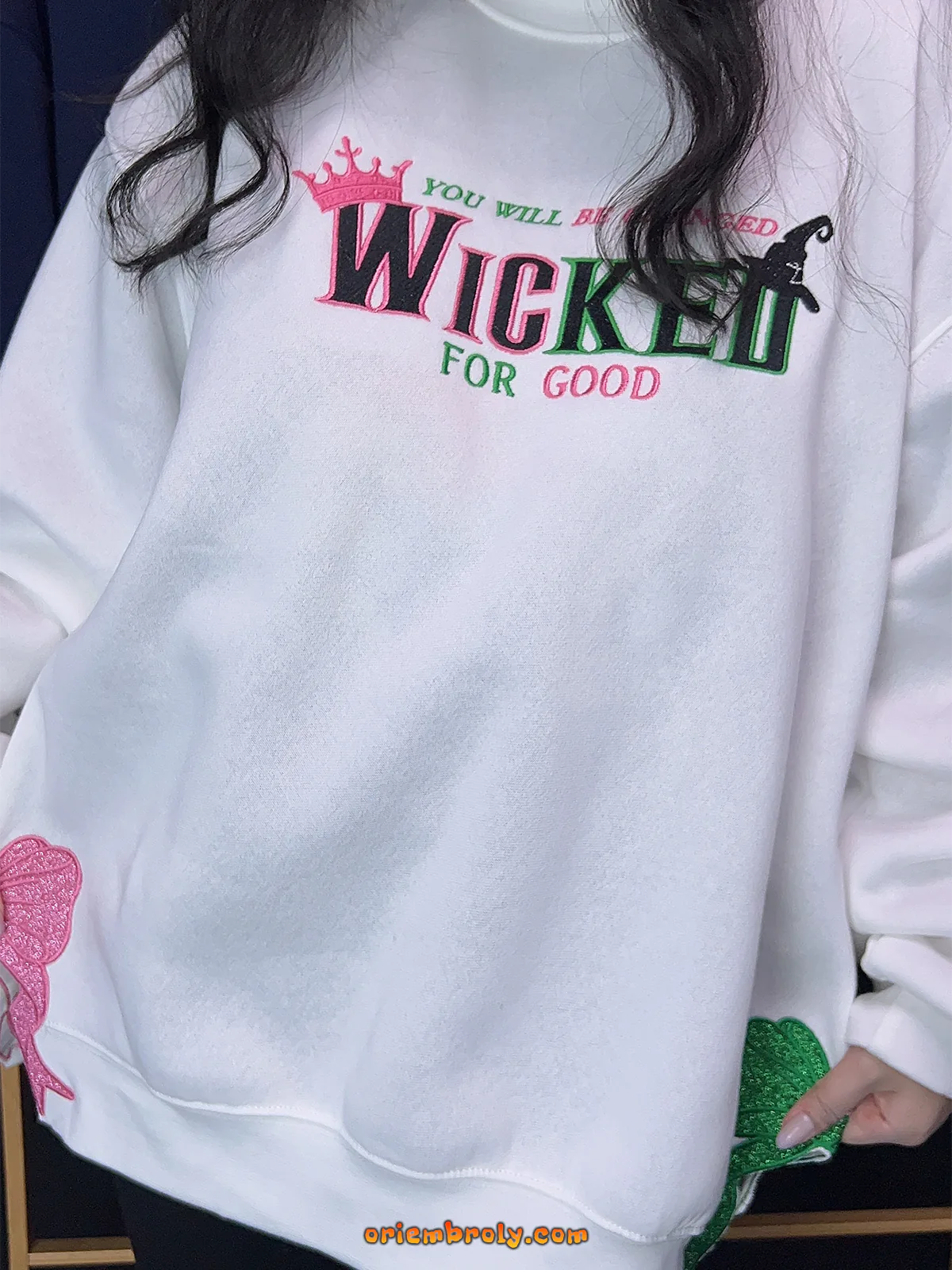 Wicked Defy Gravity embroidered hoodie for her
