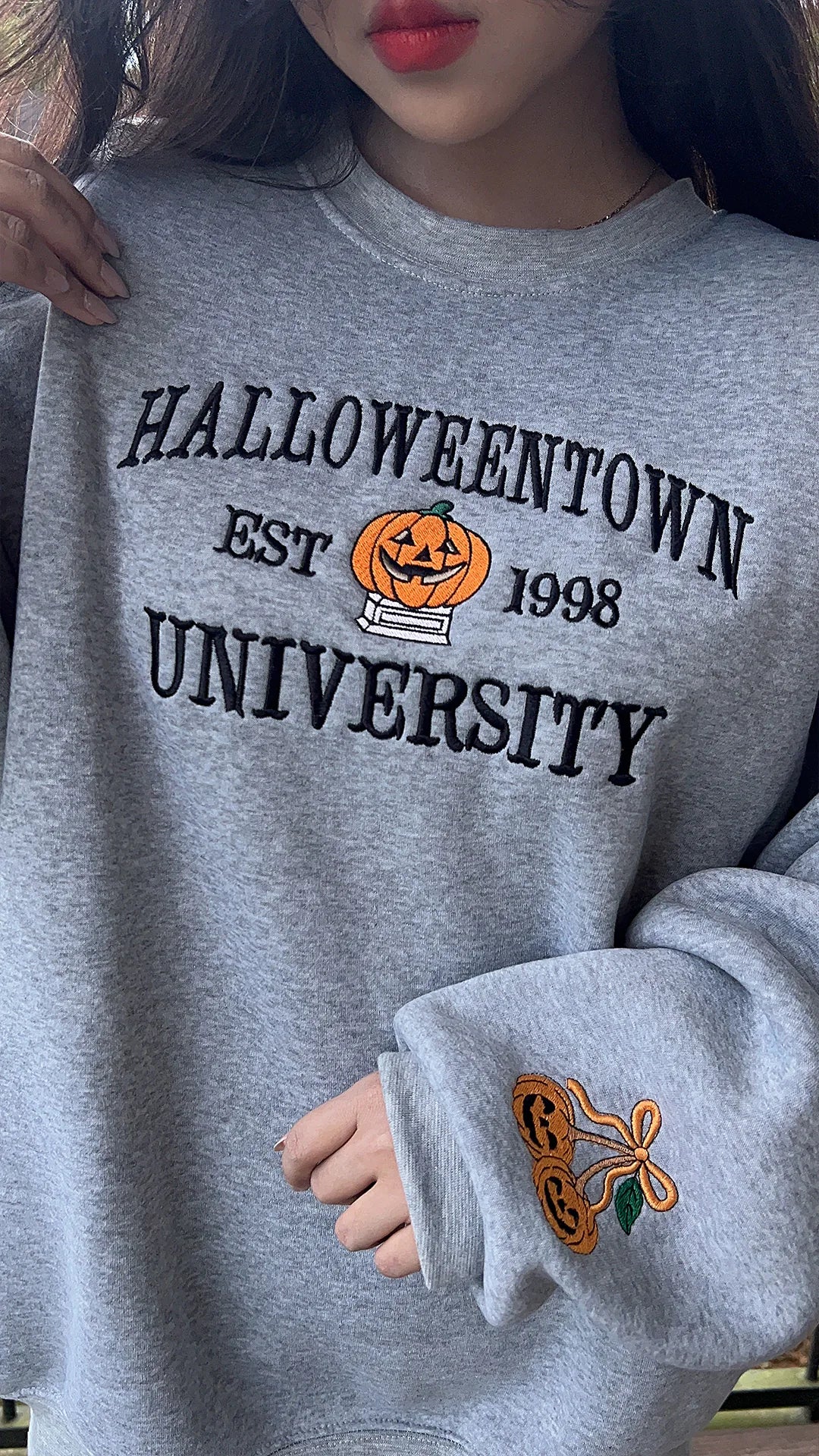 Halloweentown University sweatshirt – embroidered Halloween college sweater and spooky season shirt