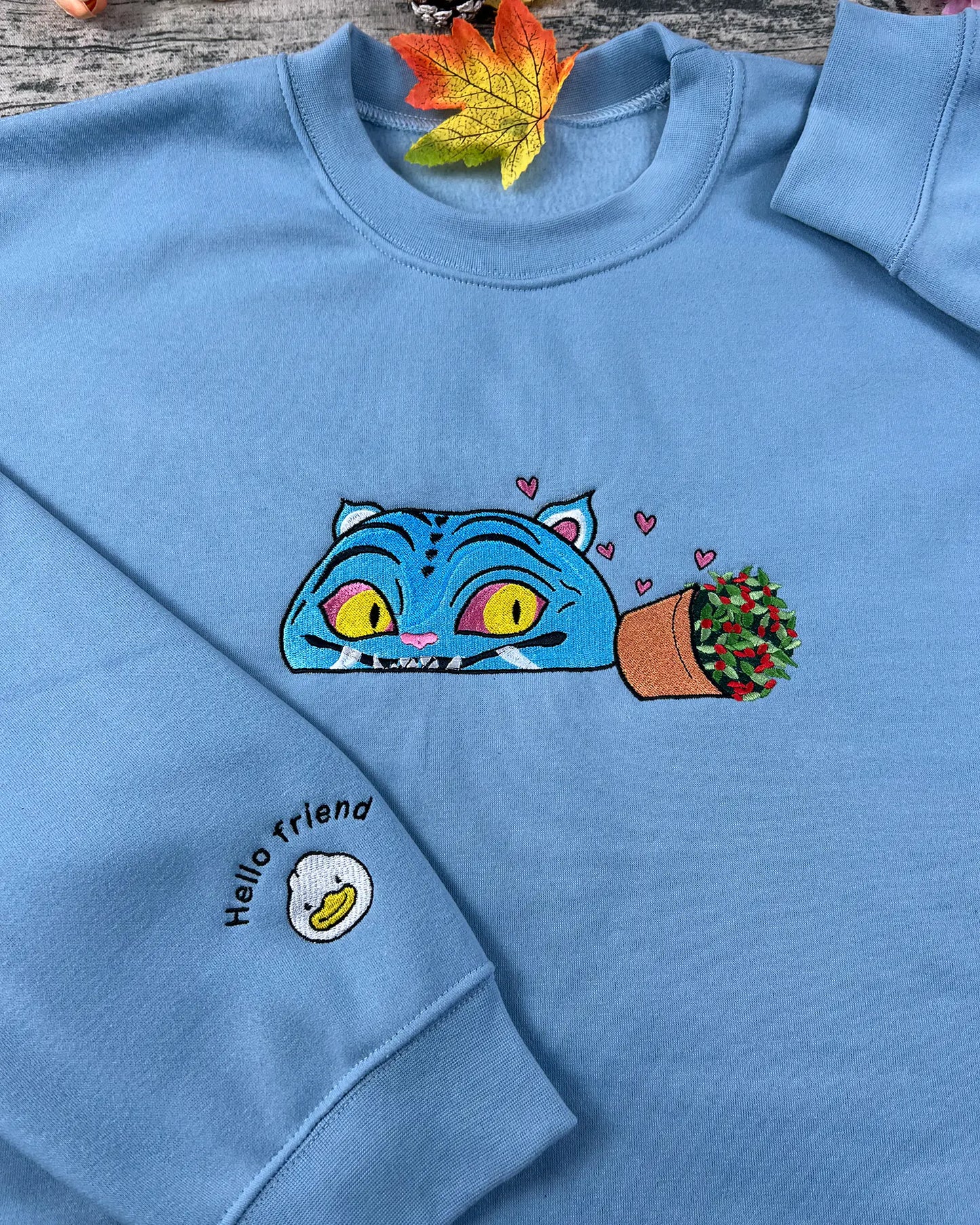 Huntrix derpy demon tiger hoodie, Kpop Saja Boys embroidered shirt, anime Y2K style clothing gift