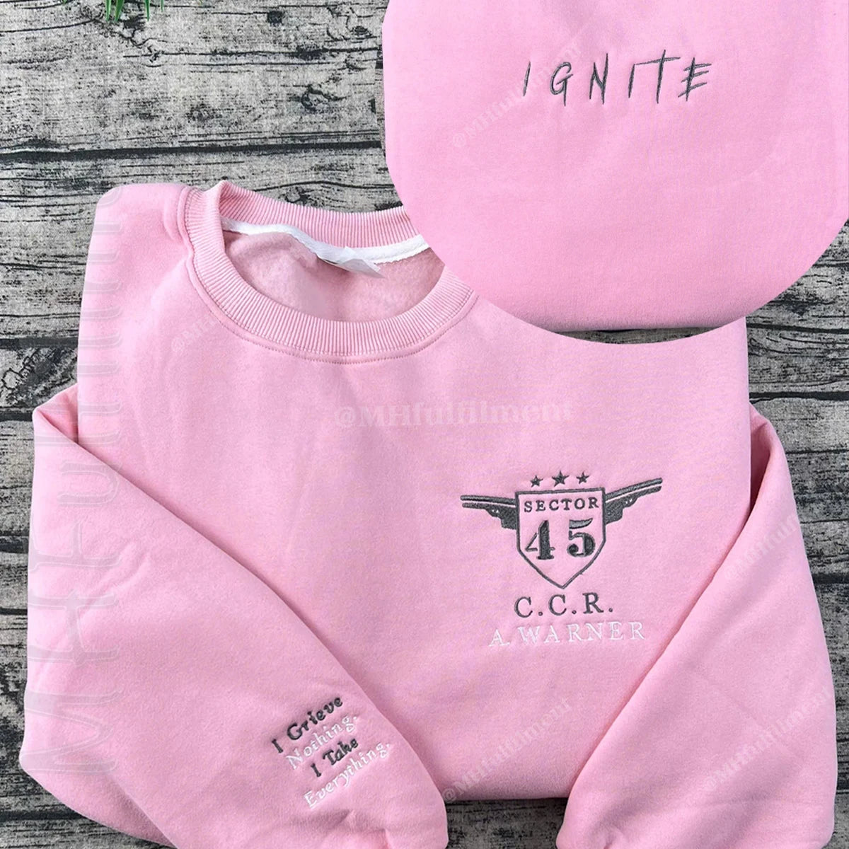 Custom embroidered Aaron Warner sweatshirt – YA book lover apparel