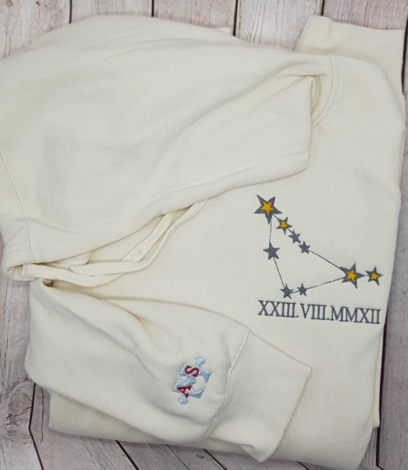 Custom Anniversary Date Roman Numeral Hoodie - Personalized Couple Shirt