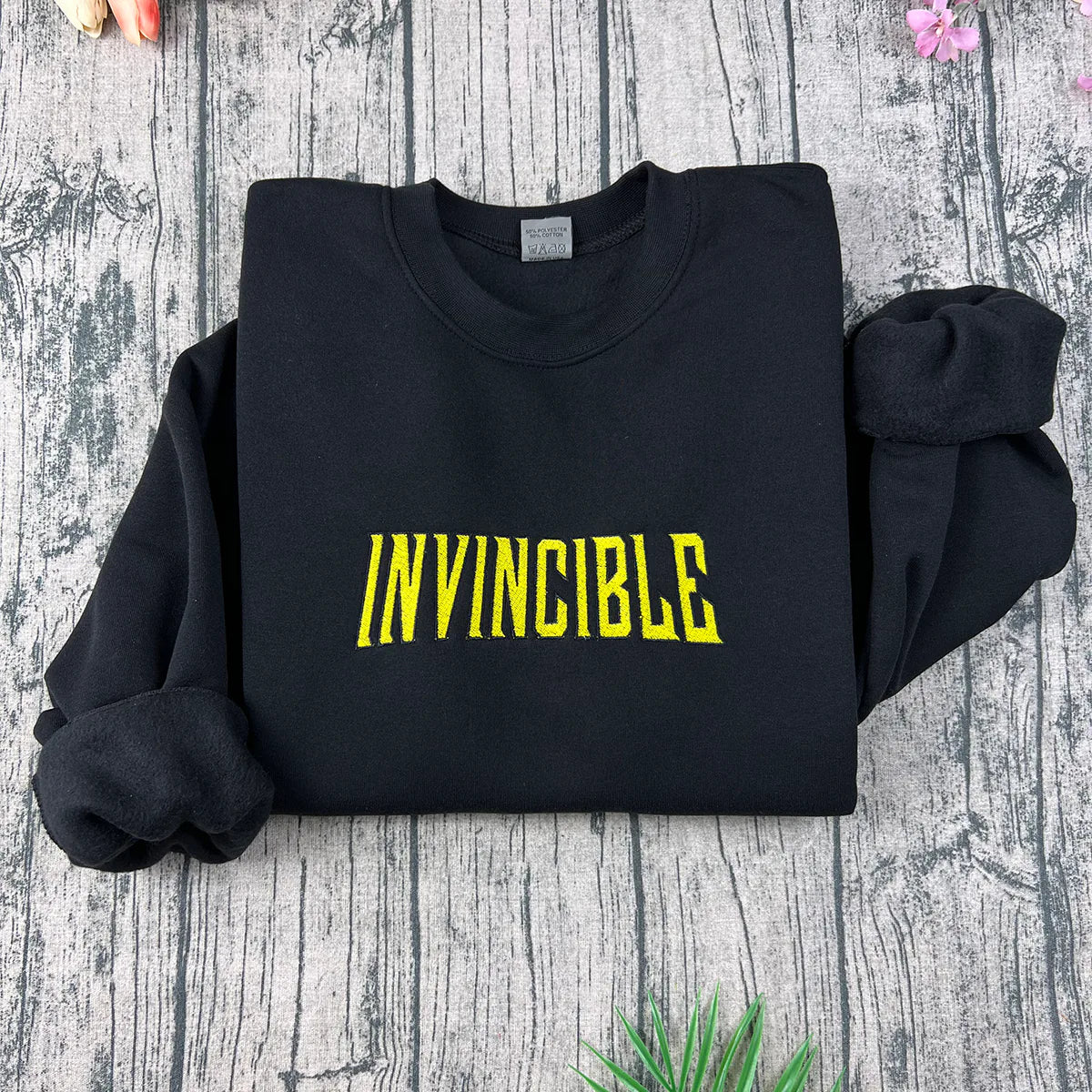 Invincible Superhero Embroidered Sweatshirt - NHPRE001
