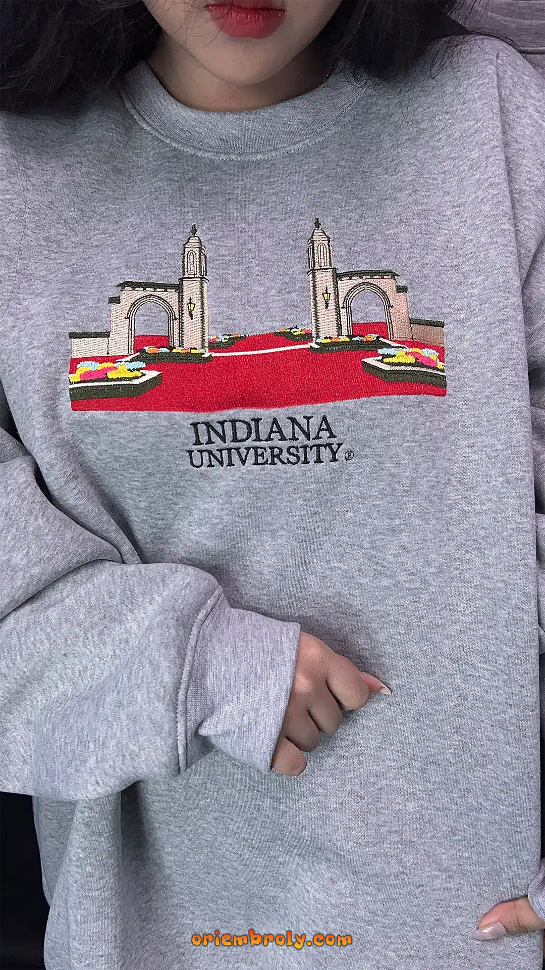 Classic Indiana University IU crewneck sweatshirt