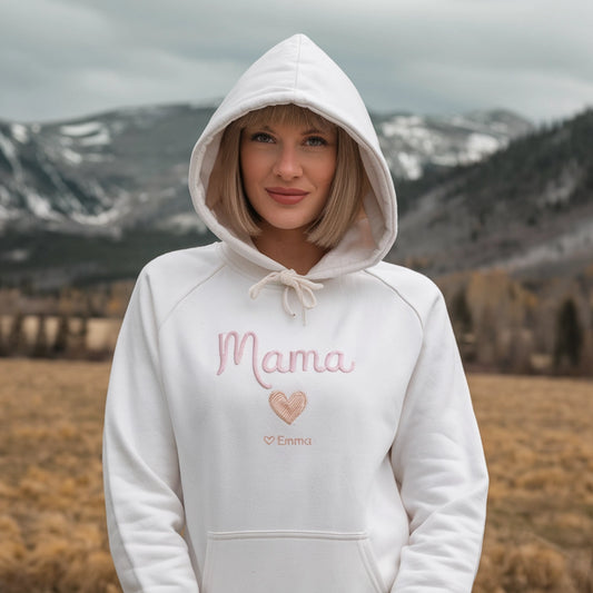 Mama embroidered sweatshirt with personalized