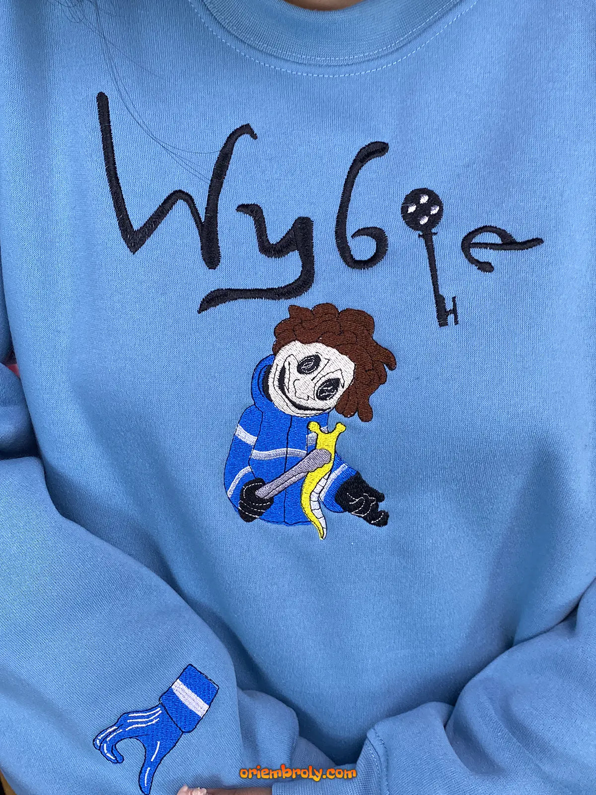 Matching Halloween Hoodie, Embroidered Scary Doll and Boyfriend Sweatshirt, Coraline and Wybie Couple Hoodie, Fall Movie Matching Sweater