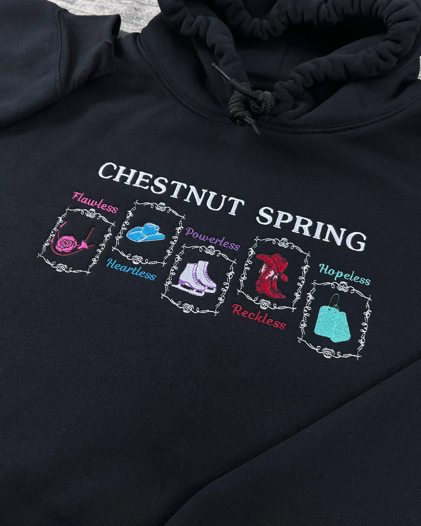 Official Chestnut Springs Series embroidered crewneck – cozy bookish sweatshirt for fans