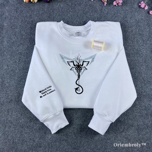 parasite symbol embroidered sweatshirt front view