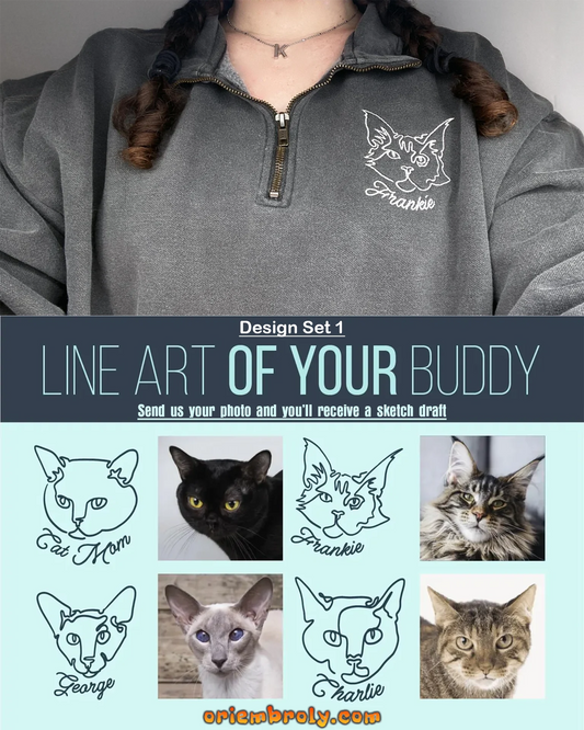 High-quality stitching on embroidered quarter zip