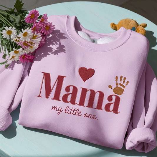 Pink custom sweatshirt for Mother's Day with personalized name ORI6007