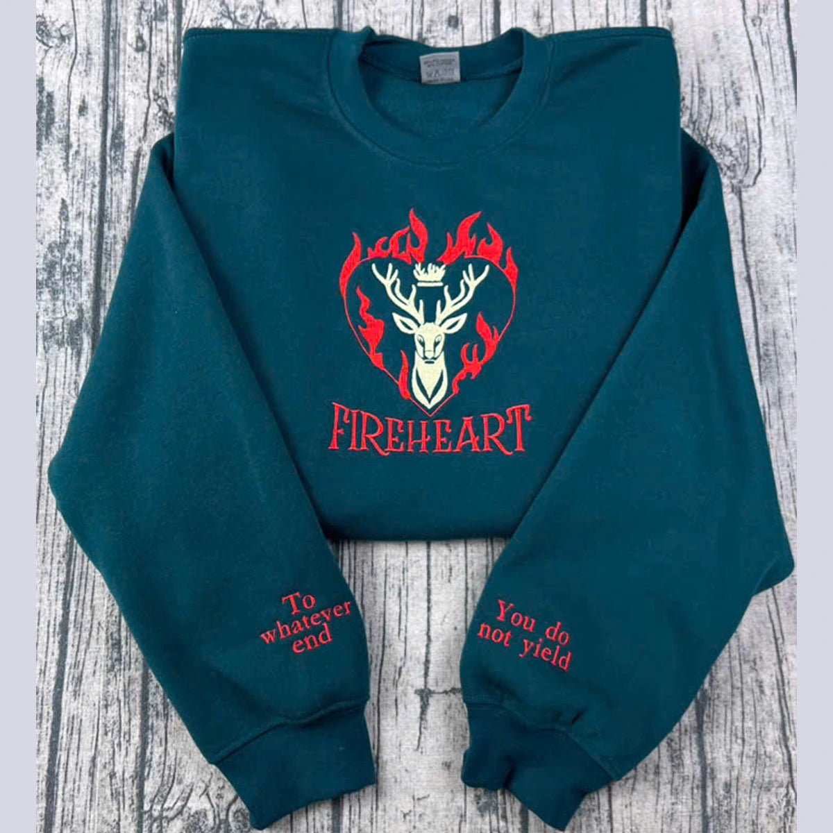 Queen of Terrasen embroidered sweater featuring Aelin Galathynius from Throne of Glass series