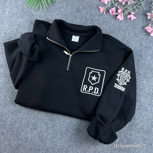Resident Evil RPD embroidered sweatshirt Raccoon City police pullover