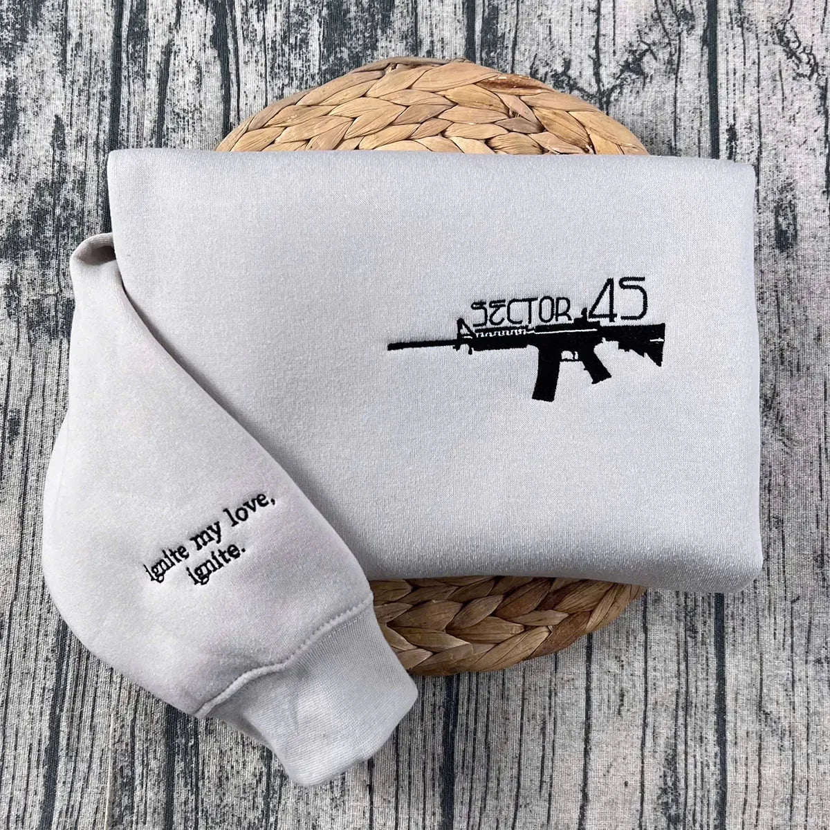 Shatter Me Aaron Warner Sector 45 uniform embroidered sweatshirt bookish merch