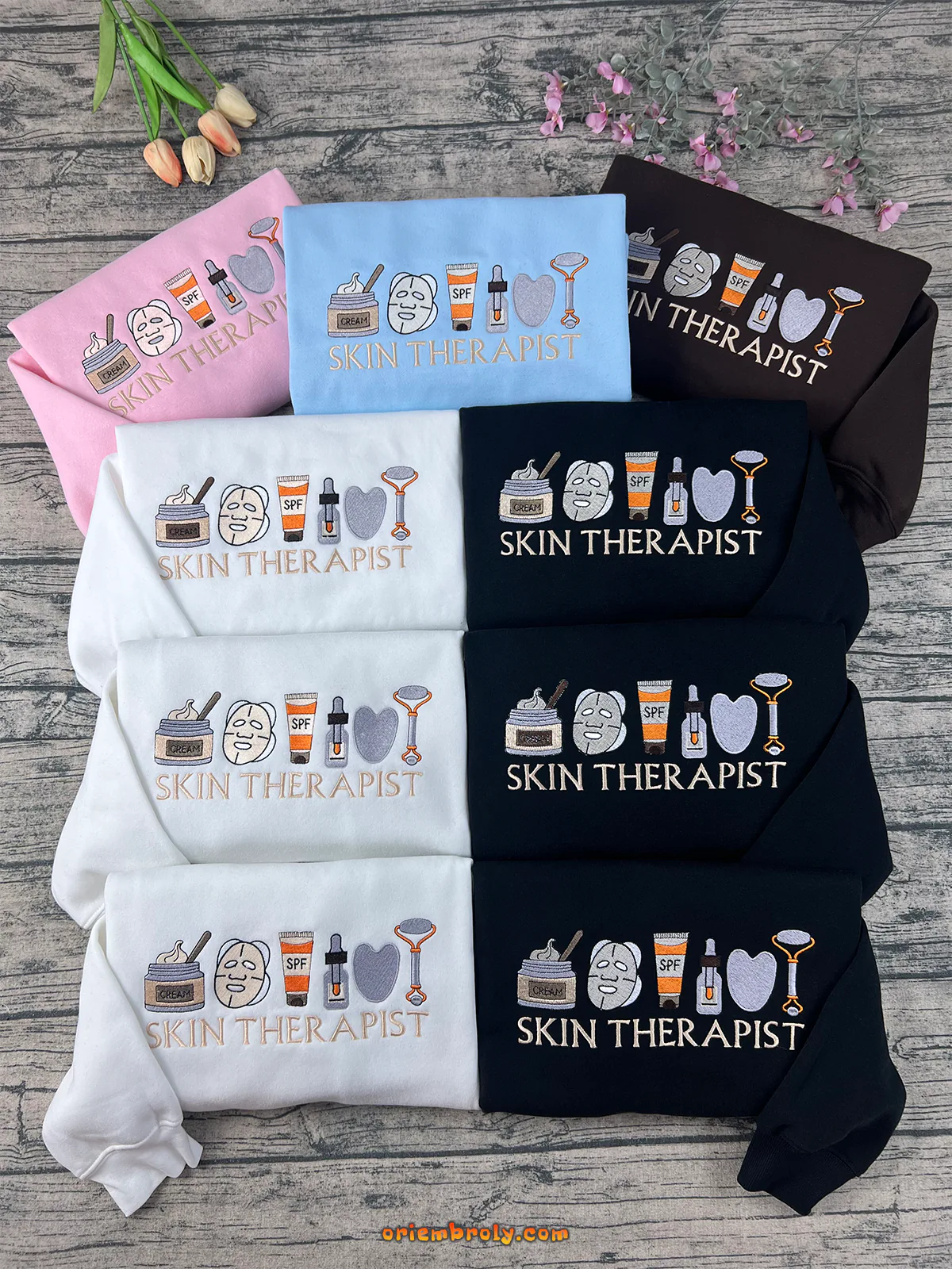 Skin Therapist Sweatshirt – Esthetician Gift Crewneck, Custom Skincare Apparel for Licensed Beautician, Spa Professional Sweater