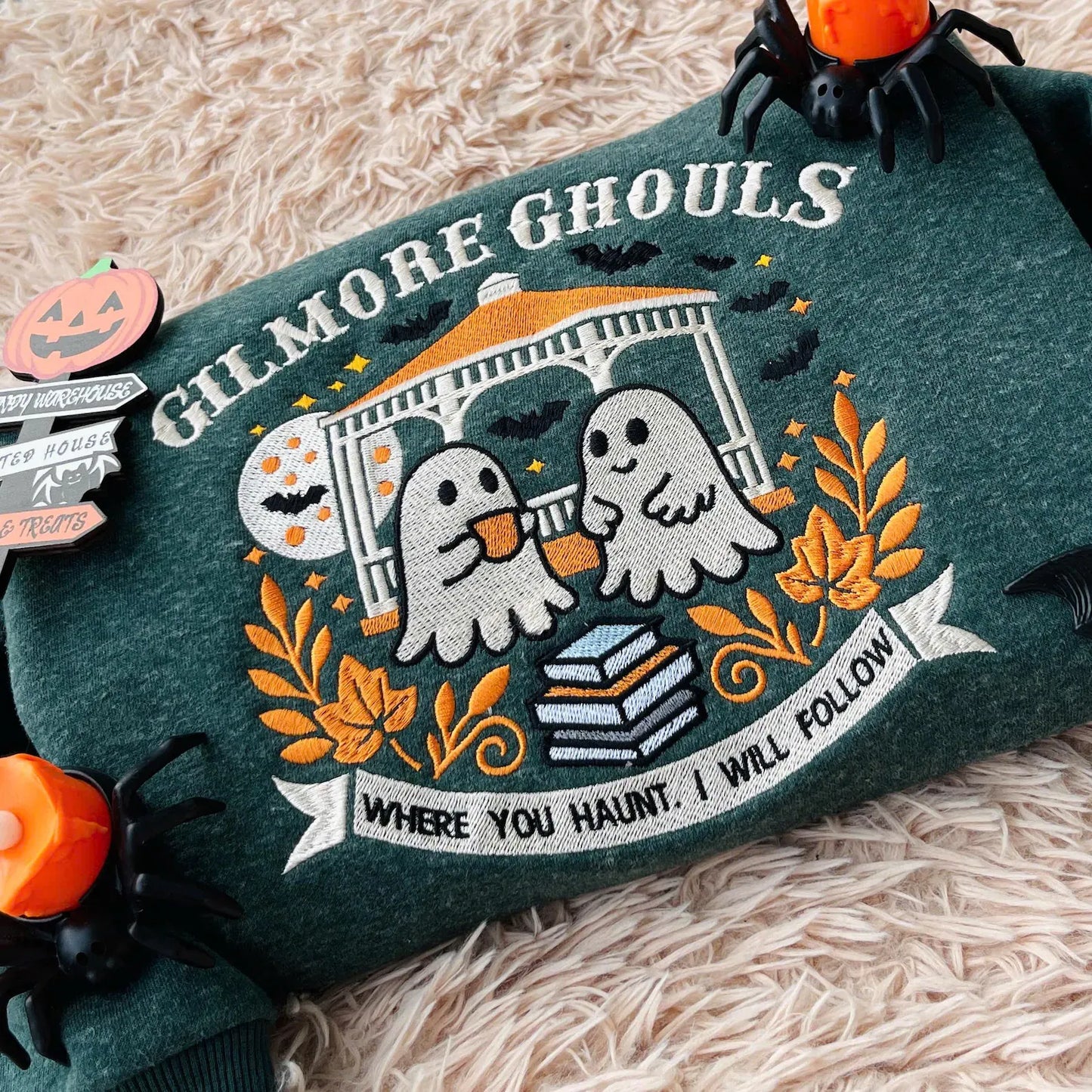Gilmore Girls Halloween embroidered sweatshirt
