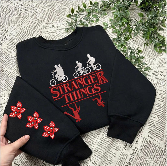 Stranger Things embroidered crewneck sweatshirt unisex fit
