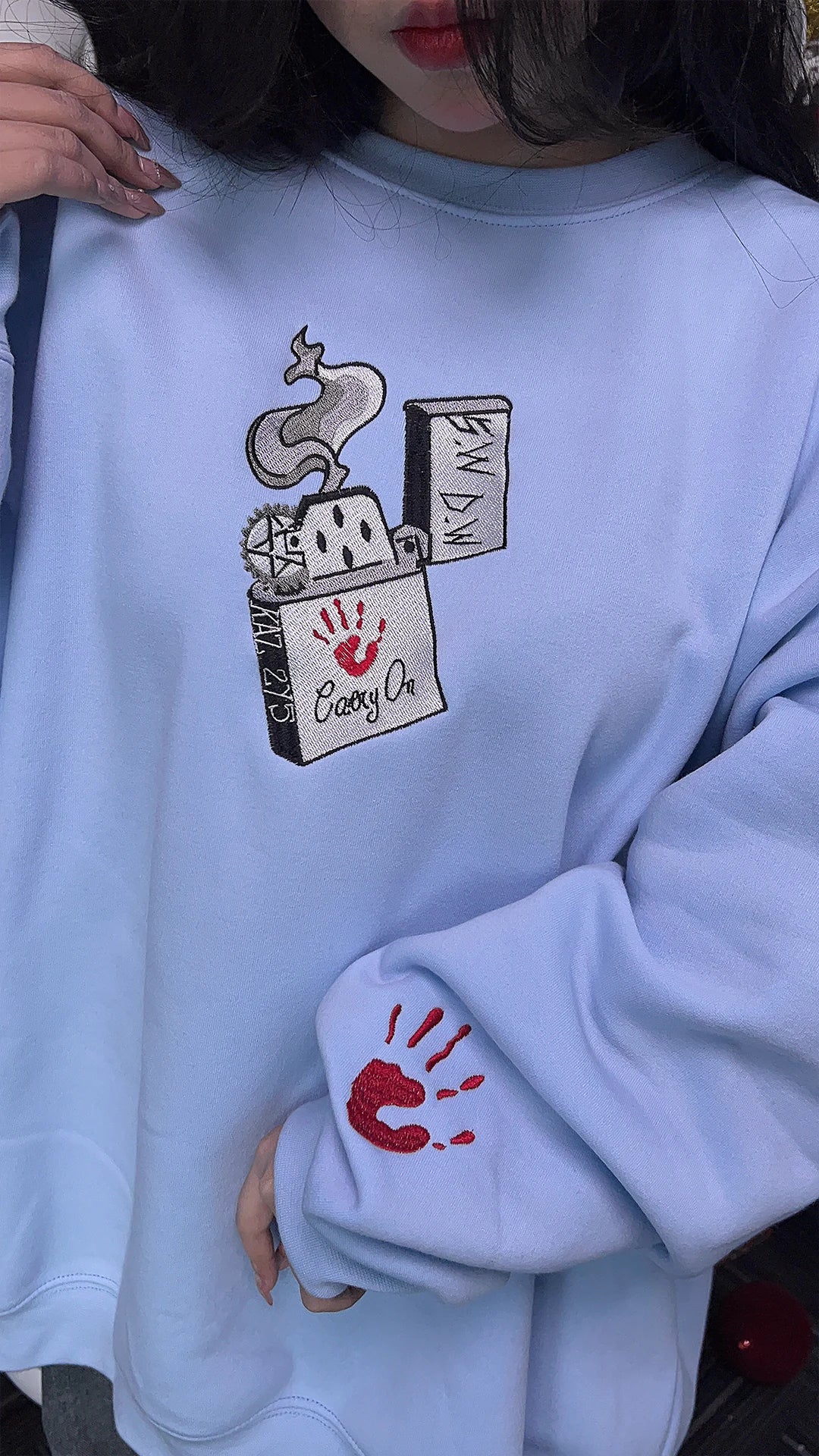 Soft cotton-blend embroidered hoodie featuring KAZ 2Y5