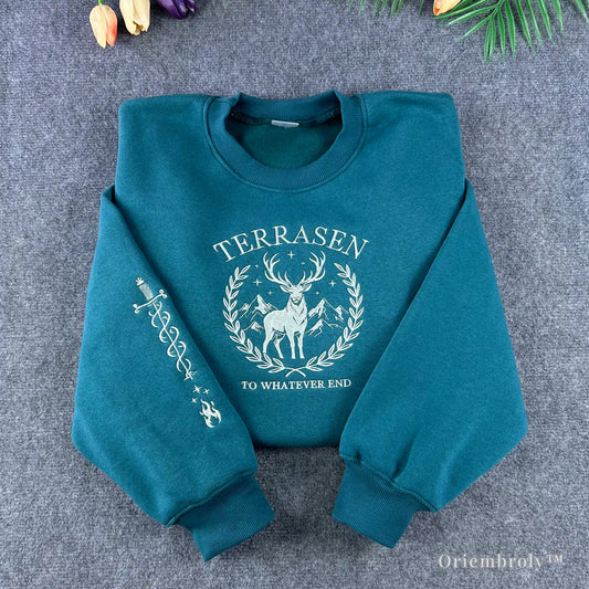 Throne of Glass embroidered sweatshirt Terrasen crewneck