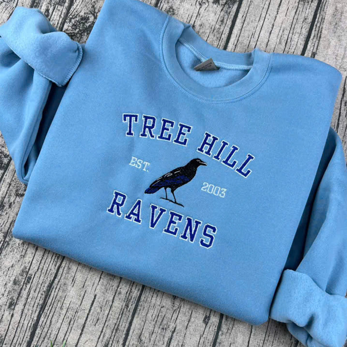 Tree Hill Ravens Embroidered Sweatshirt | Nathan Scott 23 Crewneck | One Tree Hill Merch