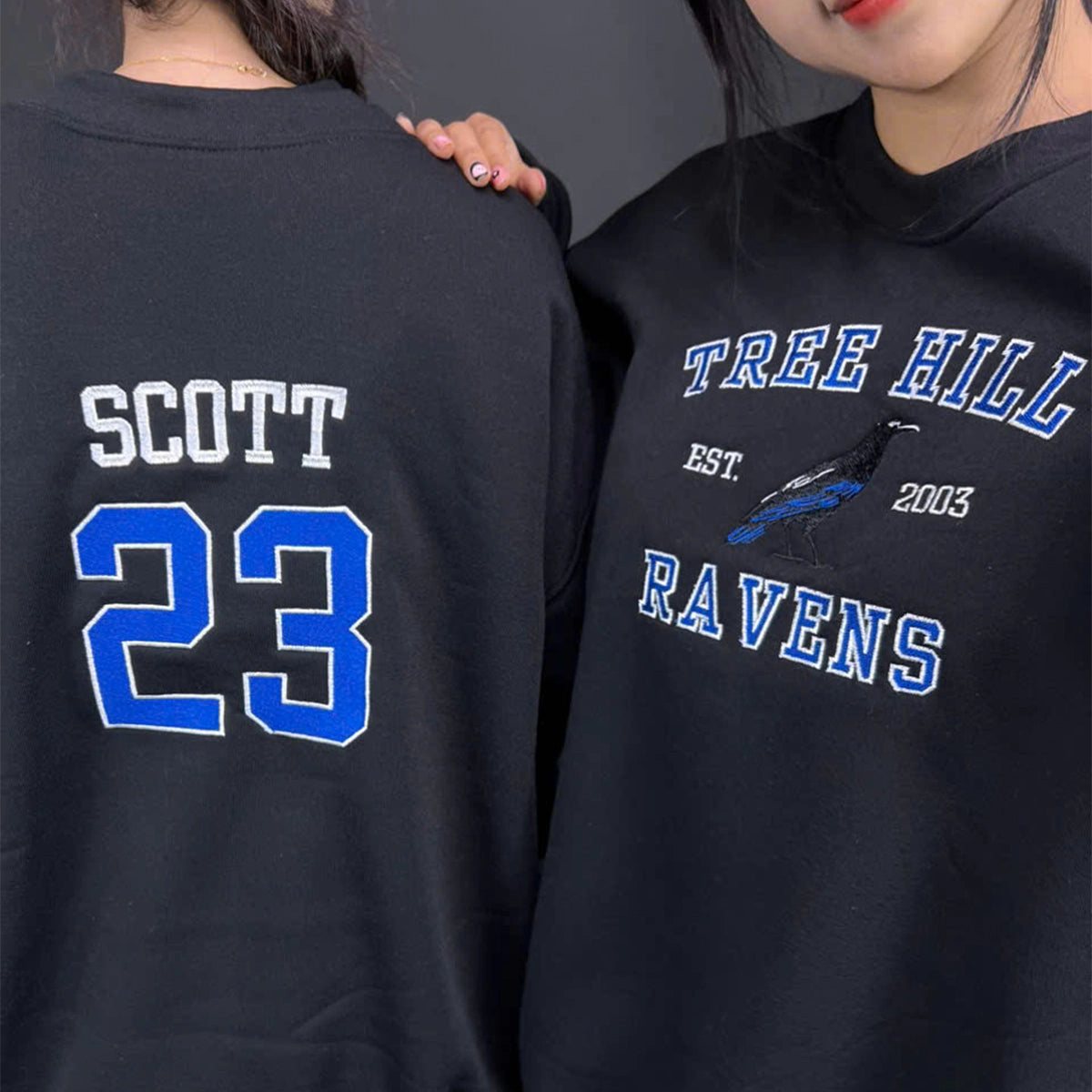 Tree Hill Ravens Embroidered Sweatshirt | Nathan Scott 23 Crewneck | One Tree Hill Merch