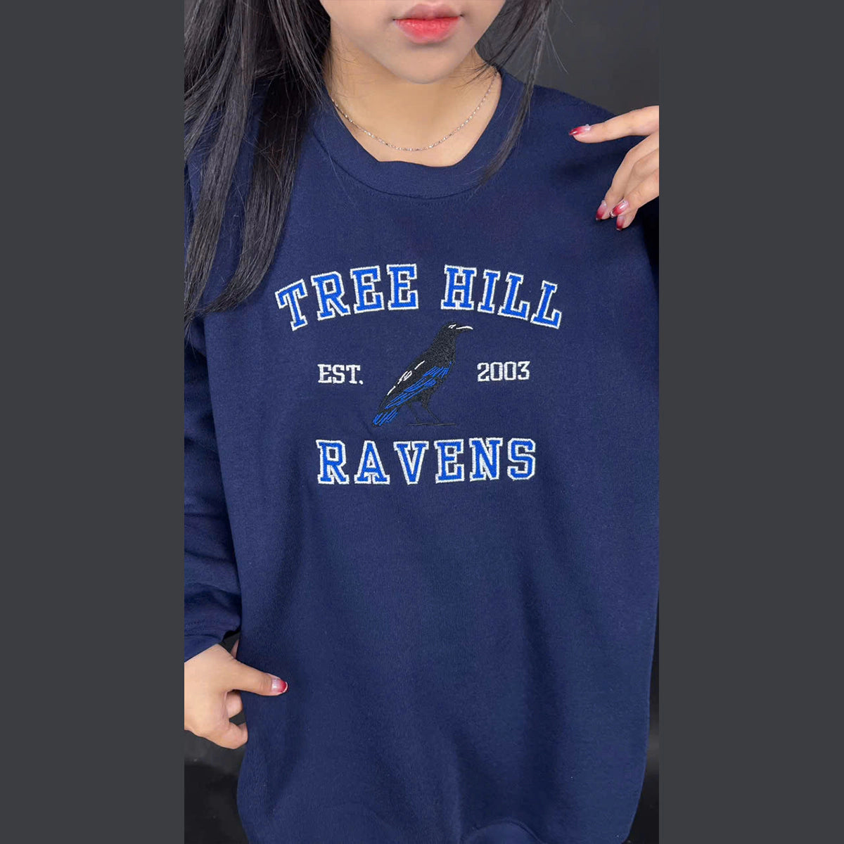 Tree Hill Ravens Embroidered Sweatshirt | Nathan Scott 23 Crewneck | One Tree Hill Merch