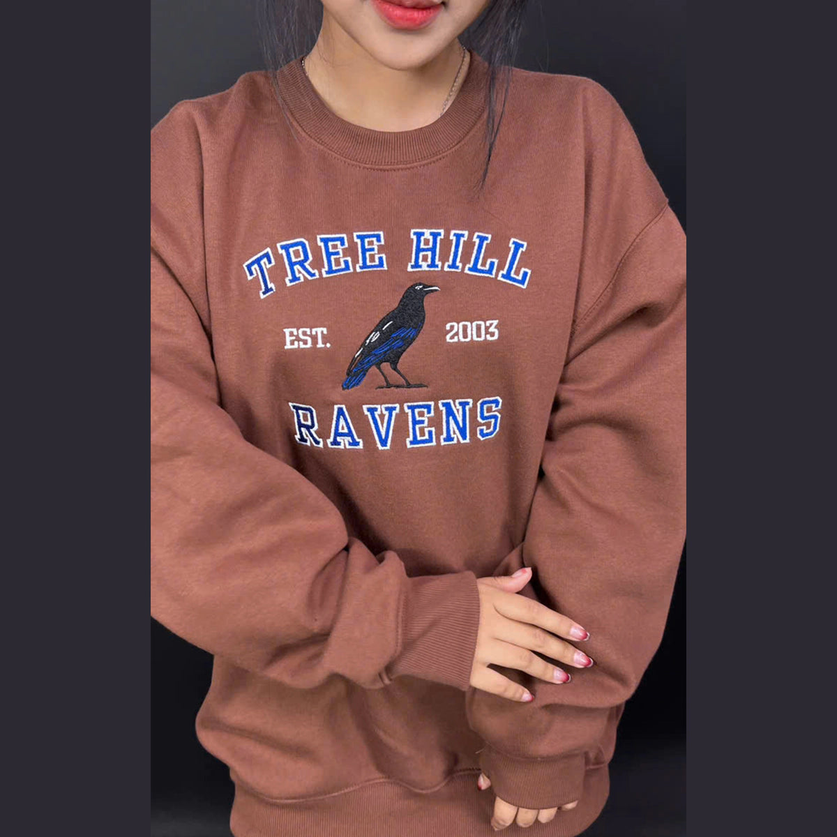 Tree Hill Ravens Embroidered Sweatshirt | Nathan Scott 23 Crewneck | One Tree Hill Merch