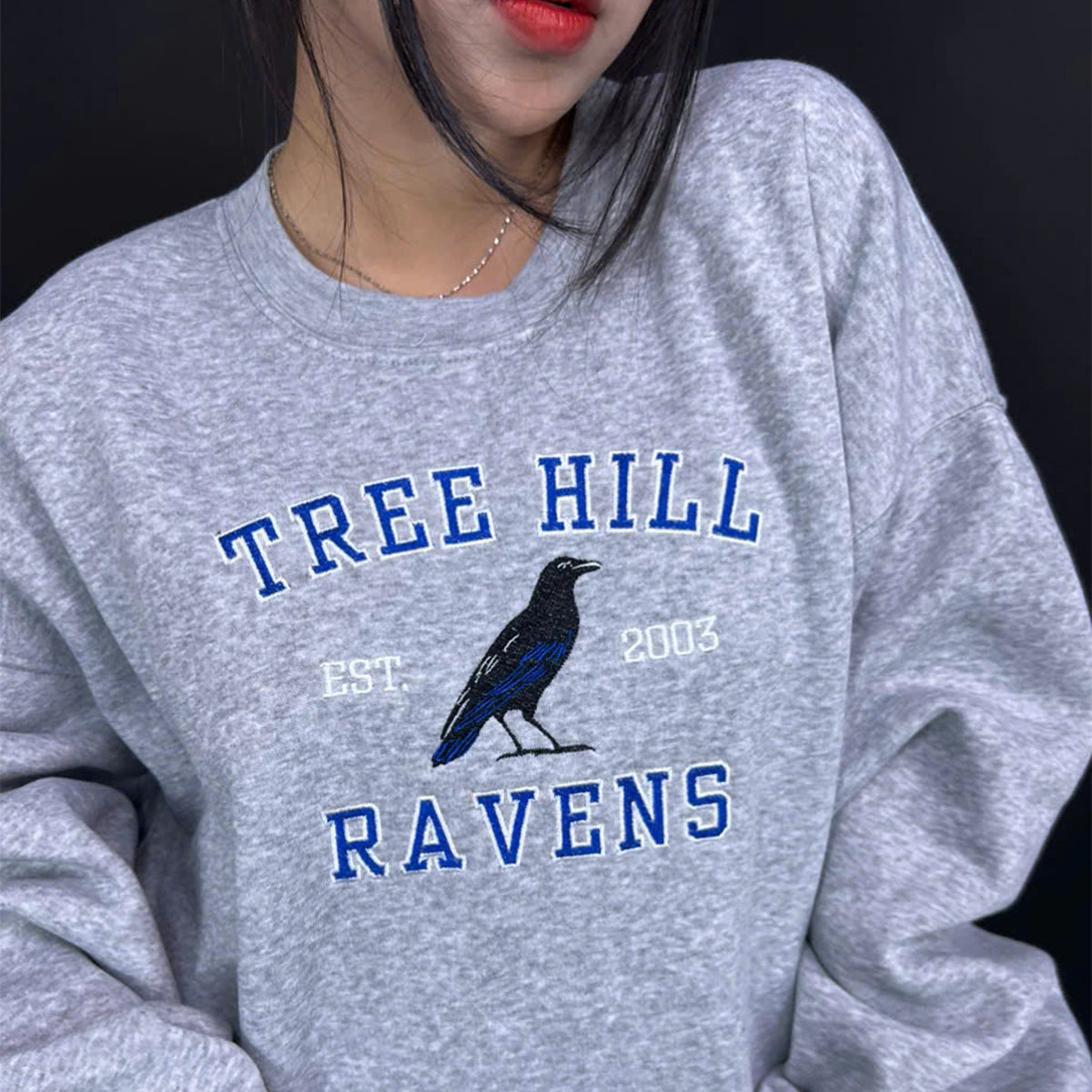 Tree Hill Ravens Embroidered Sweatshirt | Nathan Scott 23 Crewneck | One Tree Hill Merch