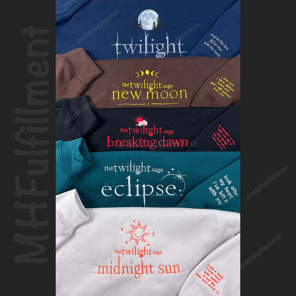 Twilight Saga sweatshirt with embroidered details