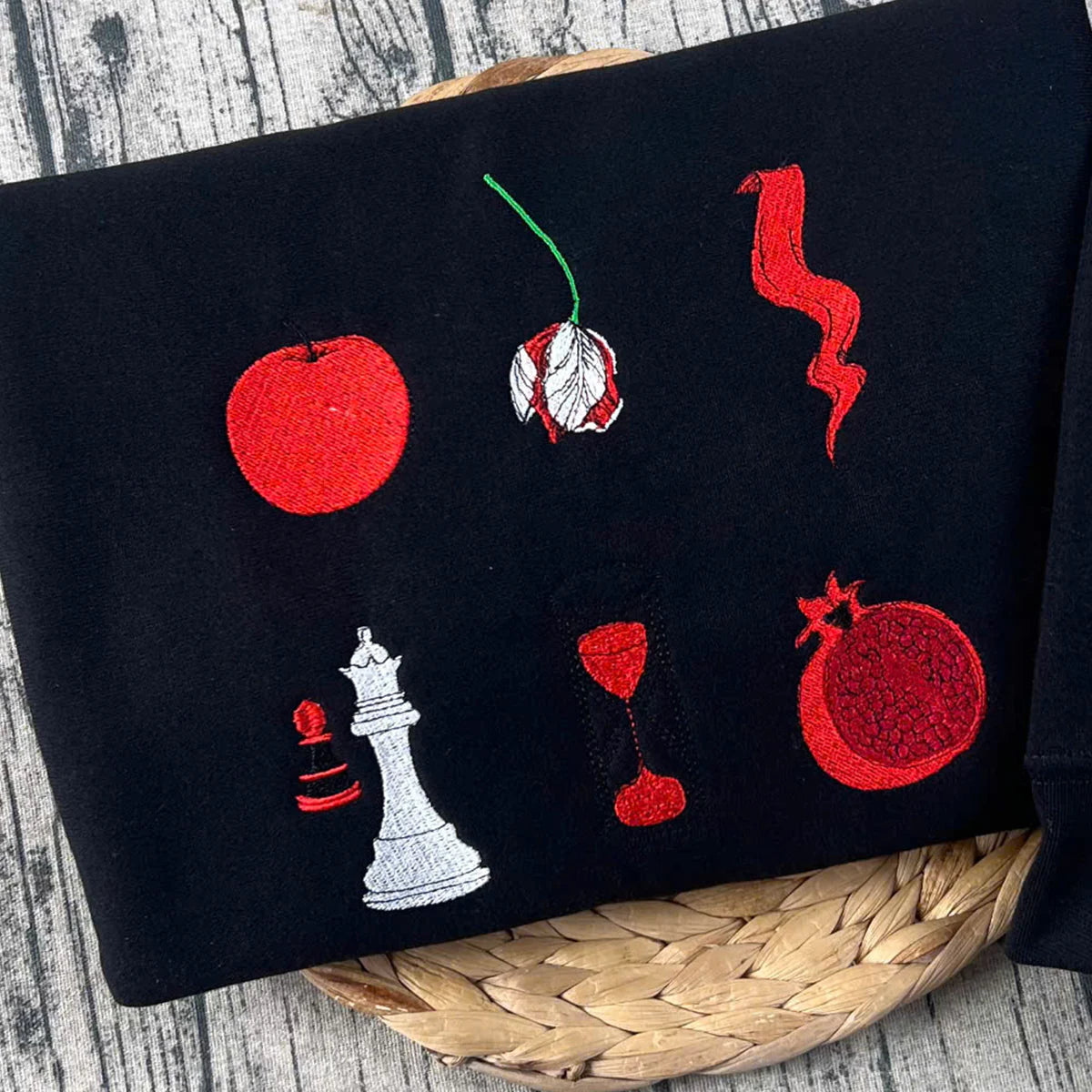 Edward Cullen bookish merch Twilight hoodie with embroidered design inspired by the Twilight Saga book covers.