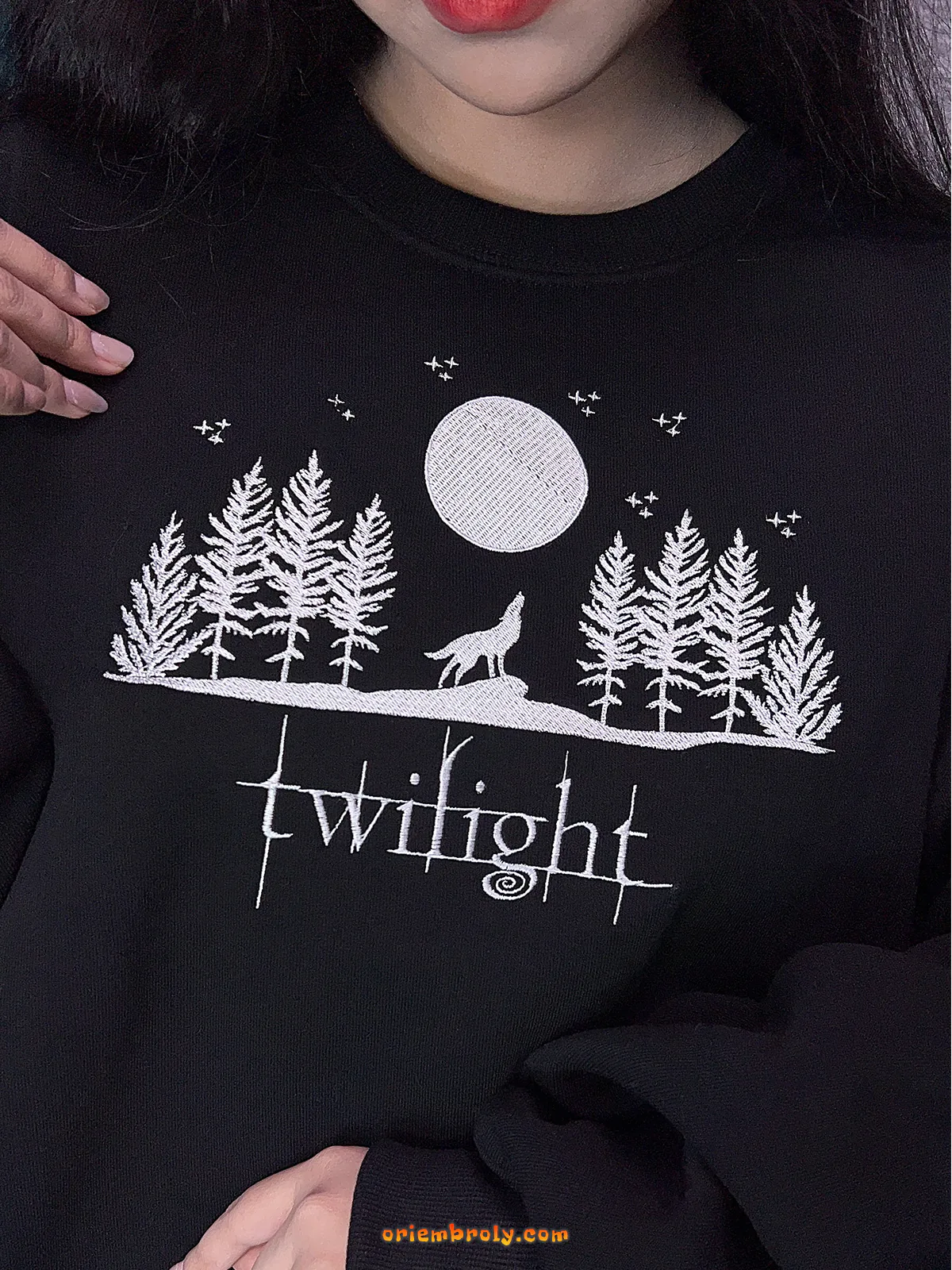 Twilight embroidered sweatshirt unisex style
