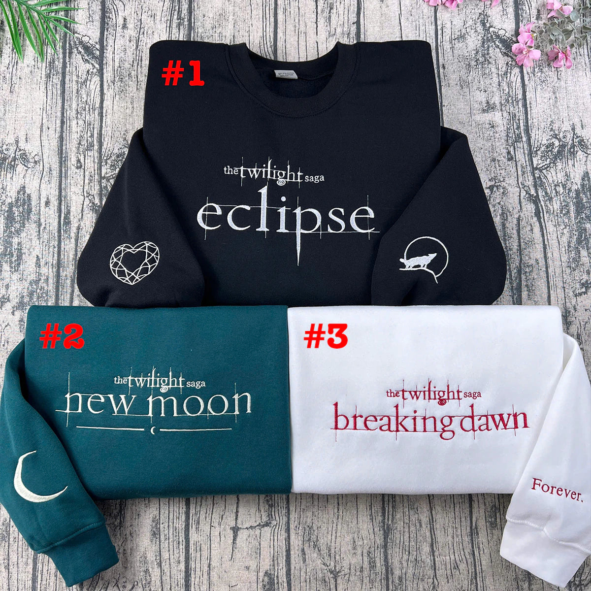 Vampire aesthetic crewneck with Twilight Saga art