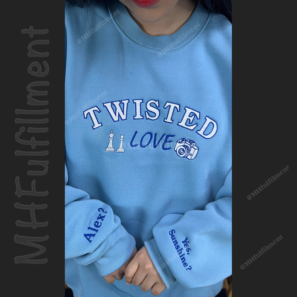 Twisted series embroidered sweatshirt