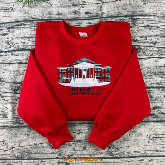University of Louisville UofL embroidered crewneck sweatshirt