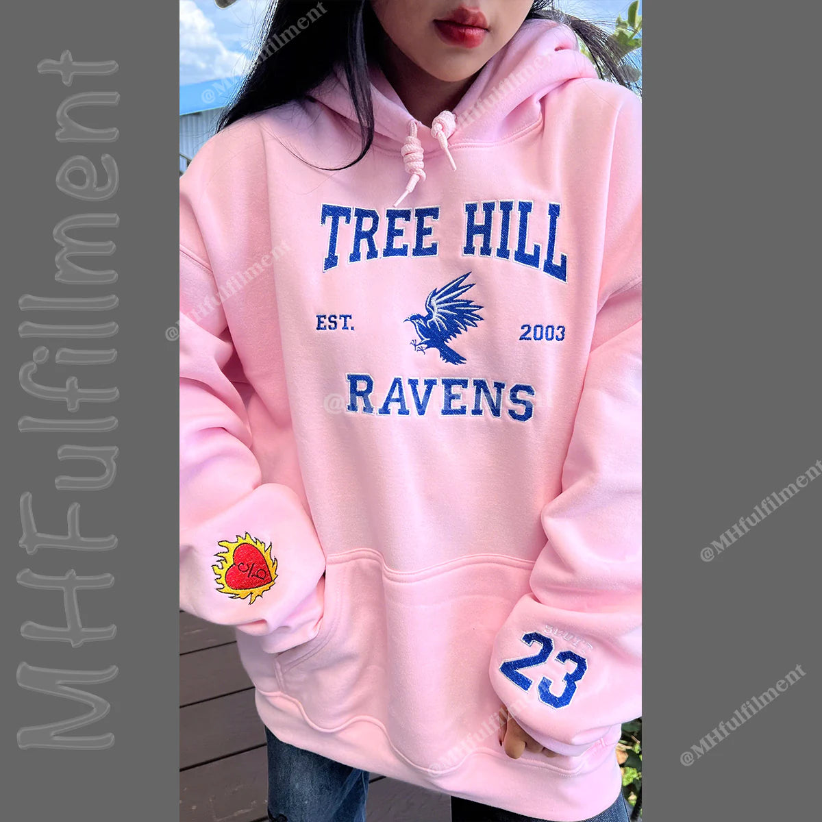 Tree Hill RAVENS Embroidered Sweatshirt | Nathan Scott Hoodie | One Tree Hill Fan Merch