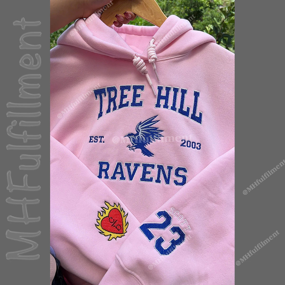 Tree Hill RAVENS Embroidered Sweatshirt | Nathan Scott Hoodie | One Tree Hill Fan Merch