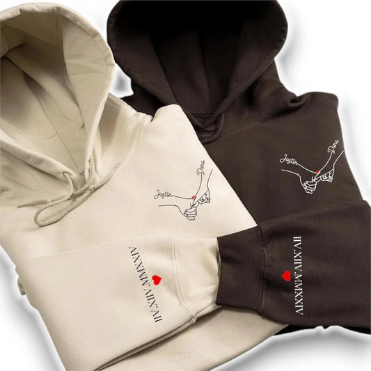 Valentineβs Day custom sweatshirt with Roman numerals, personalized gift for him or her.