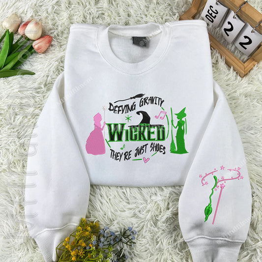 Custom Wicked embroidery sweatshirt Halloween witch gift