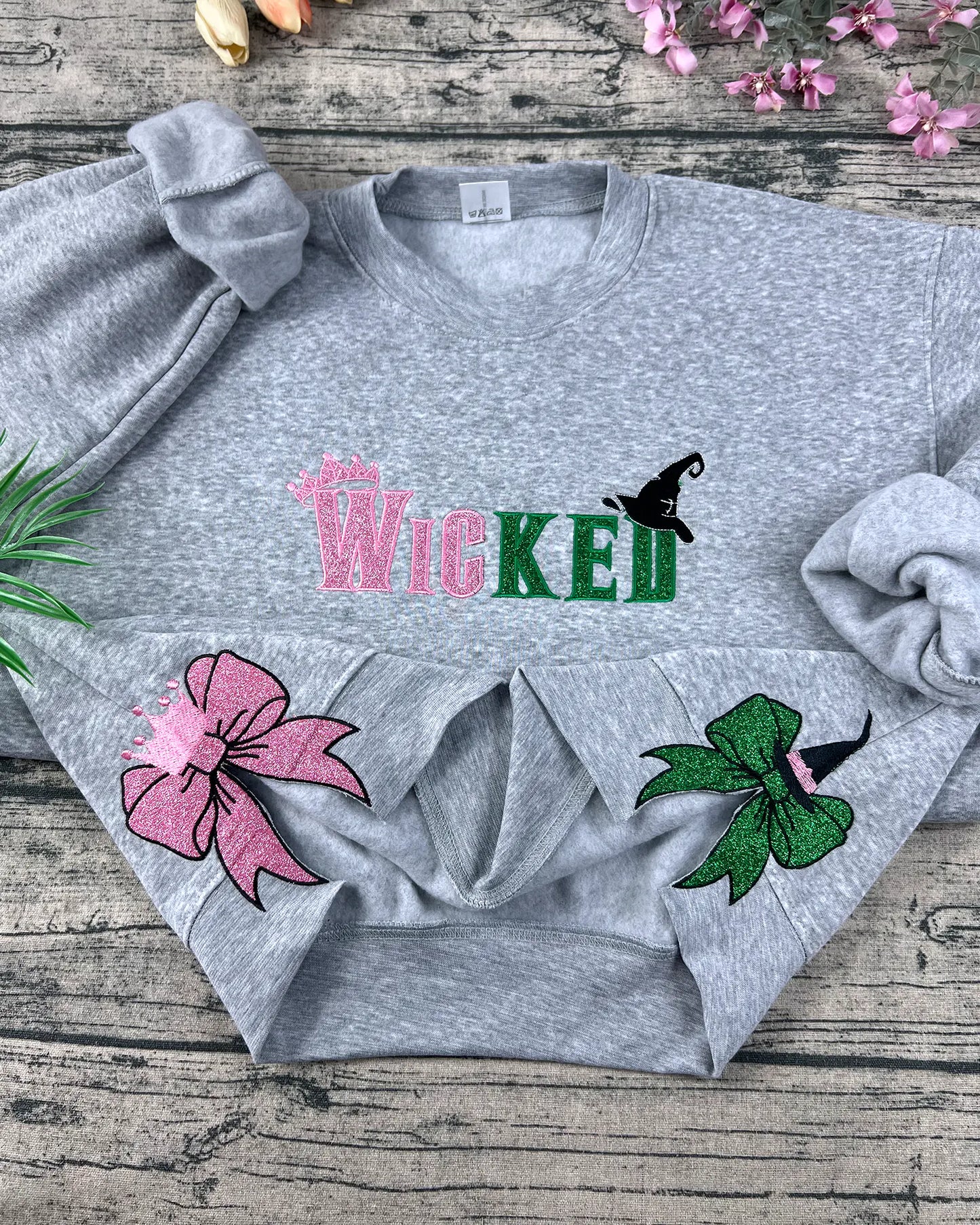 Wicked fan gift sweatshirt with Defy Gravity design
