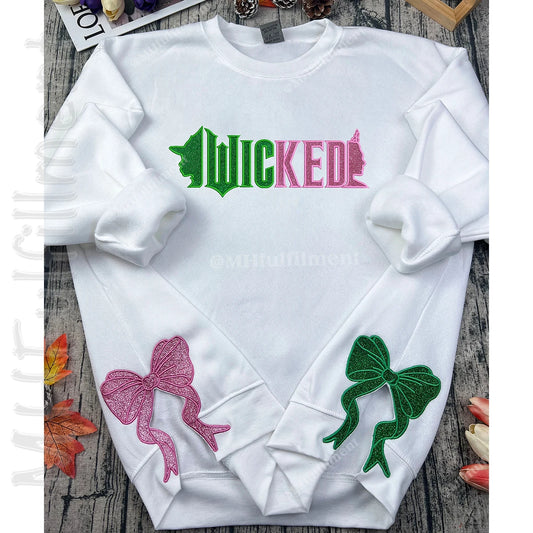 Embroidered Wicked sweatshirt Defying Gravity Broadway gift