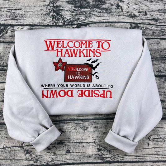 Hawkins Indiana Embroidered Sweatshirt