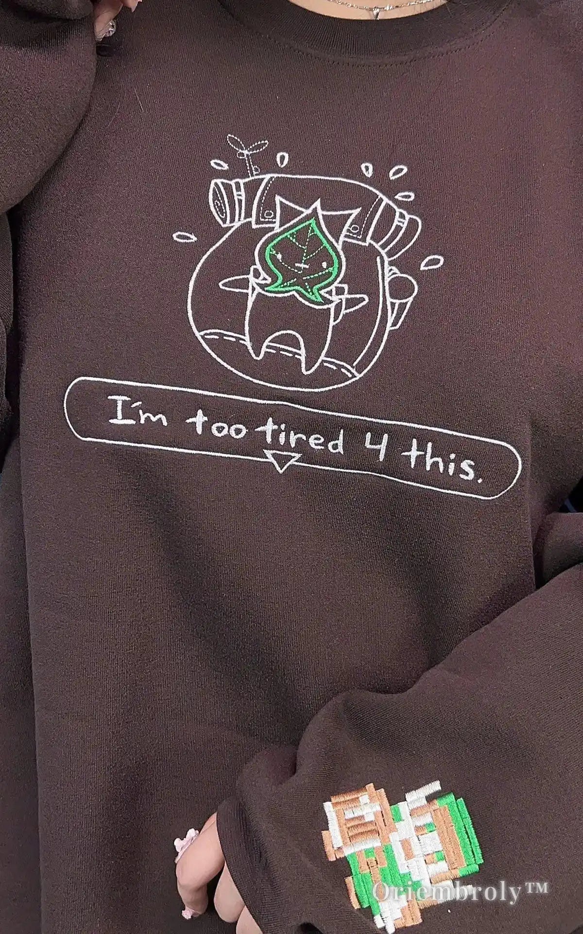 Zelda inspired sweater embroidered gamer gift