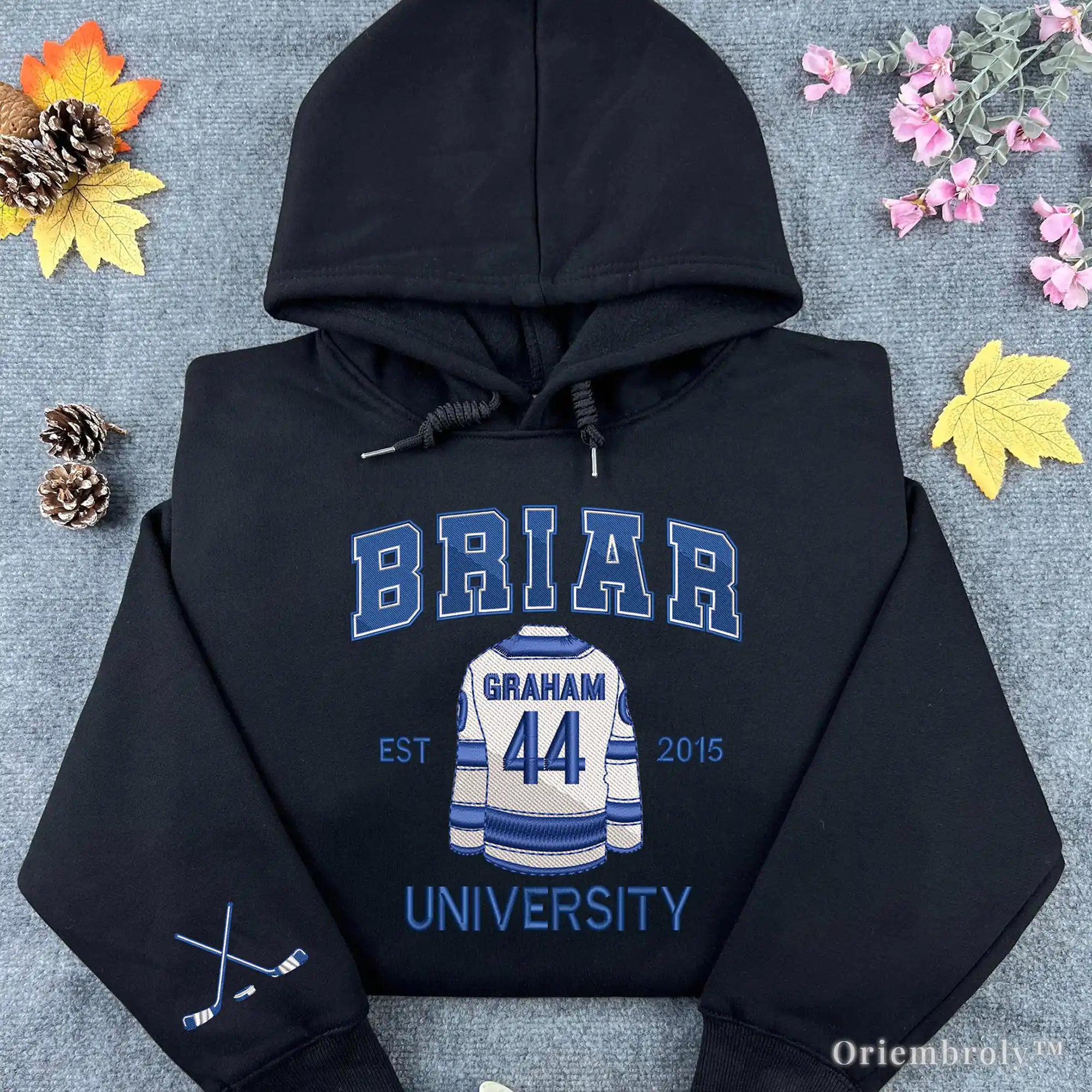 Briar U Hockey Embroidered Sweatshirt – College Romance Crewneck, BookTok Gift