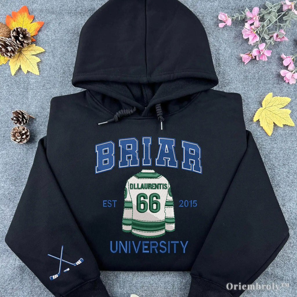 Briar U Hockey Embroidered Sweatshirt – College Romance Crewneck, BookTok Gift