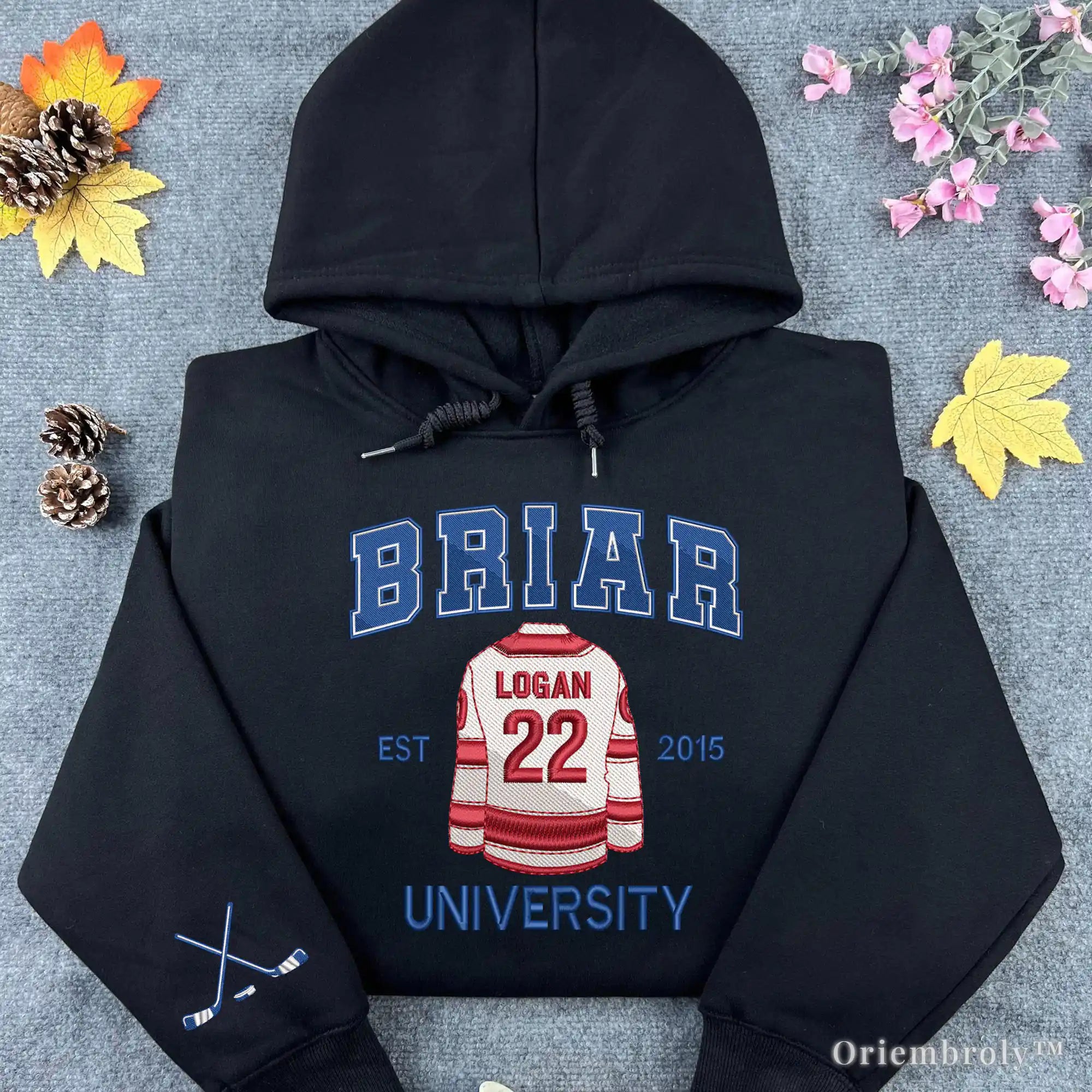 Briar U Hockey Embroidered Sweatshirt – College Romance Crewneck, BookTok Gift