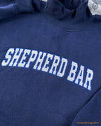 Custom Arched Varsity Collegiate Embroidered Oversized Mock Neck Sweatshirt