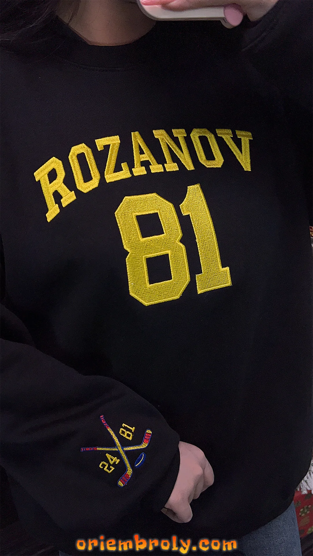 Hollander 24 & Rozanov 81  Hockey Fan Crewneck Sweatshirt