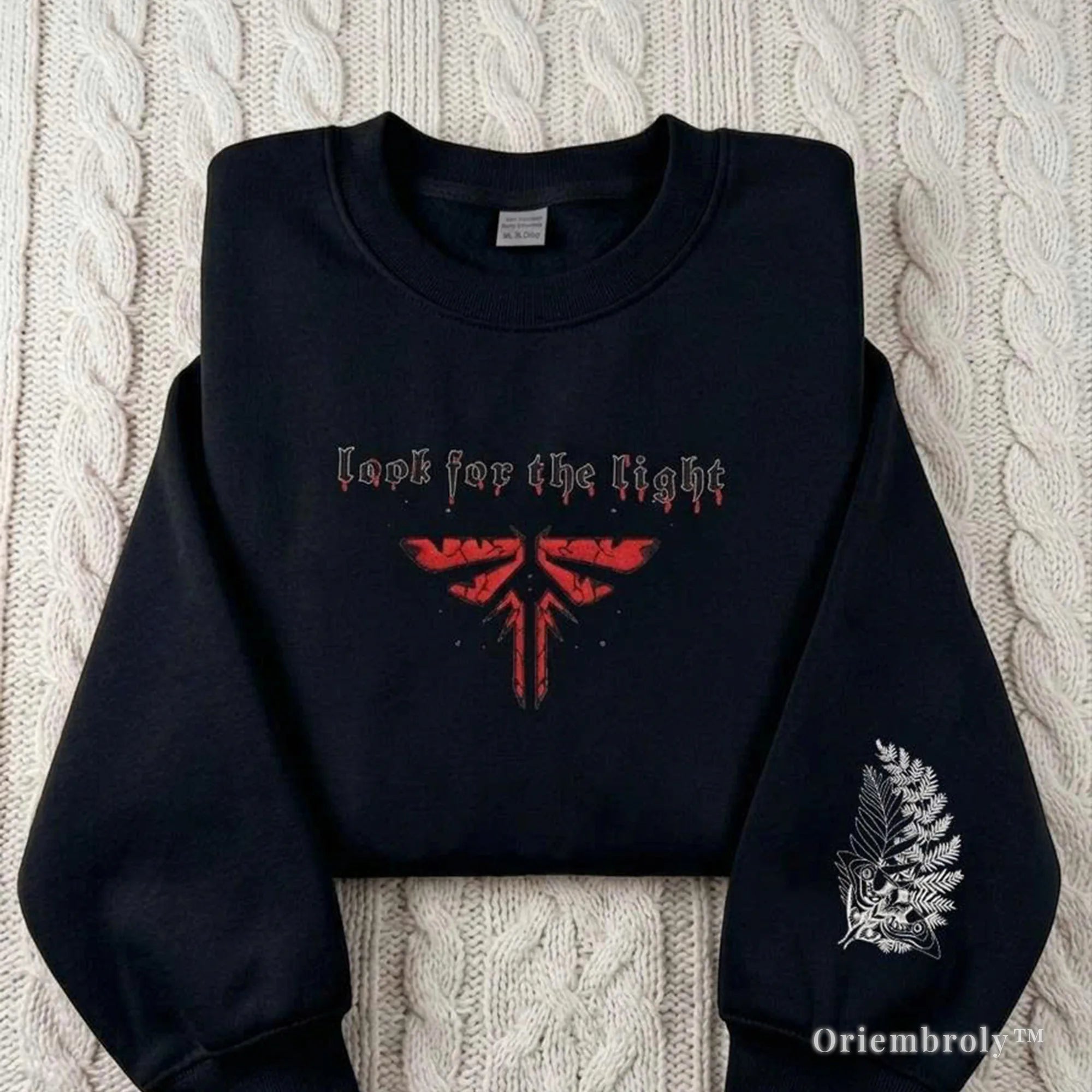 The Last of Us Firefly Embroidered Sweatshirt – Ellie Tattoo Crewneck, Look for the Light